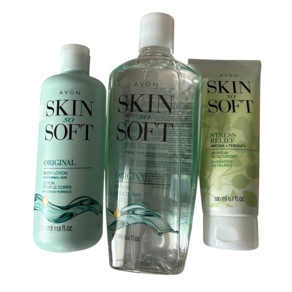 Avon Skin So Soft Bath Oil Body Lotion Aromatherapy Set